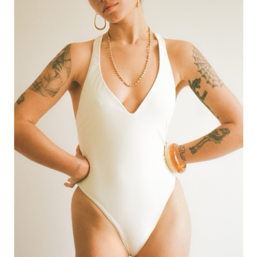 Free People White One Piece Swimsuit